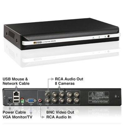 8 CH H.264 DVR w 500 GB HDD