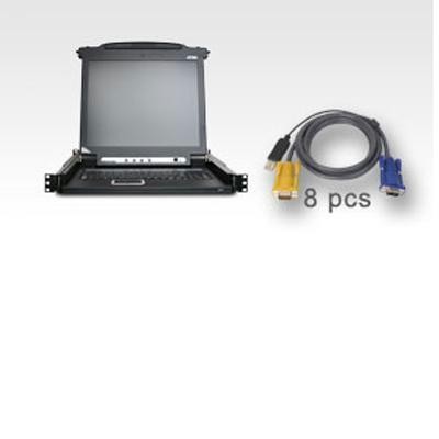 8-port LCD KVM w&#47; 8-USB KVM Ca
